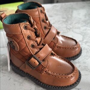 Polo by Ralph Lauren Brown Leather Lace-Up Boots